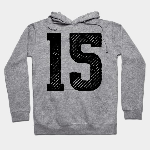 Rough Number 15 Hoodie by colorsplash